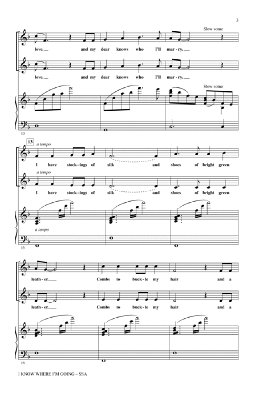 I Know Where I'm Goin' I Know Where I'm Goin' SSA scores gallery preview page 2