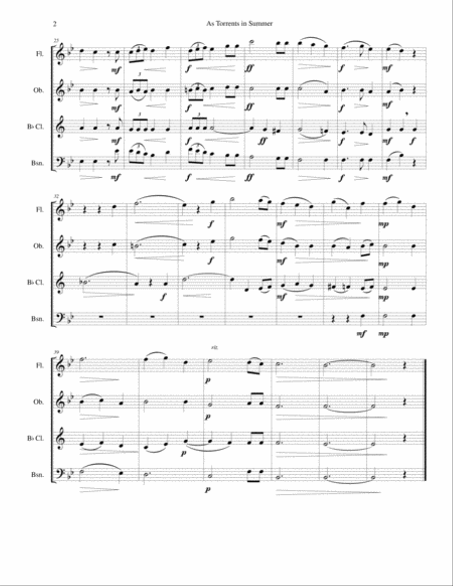 As torrents in summer for wind quartet Woodwind Quartet scores gallery preview page 2