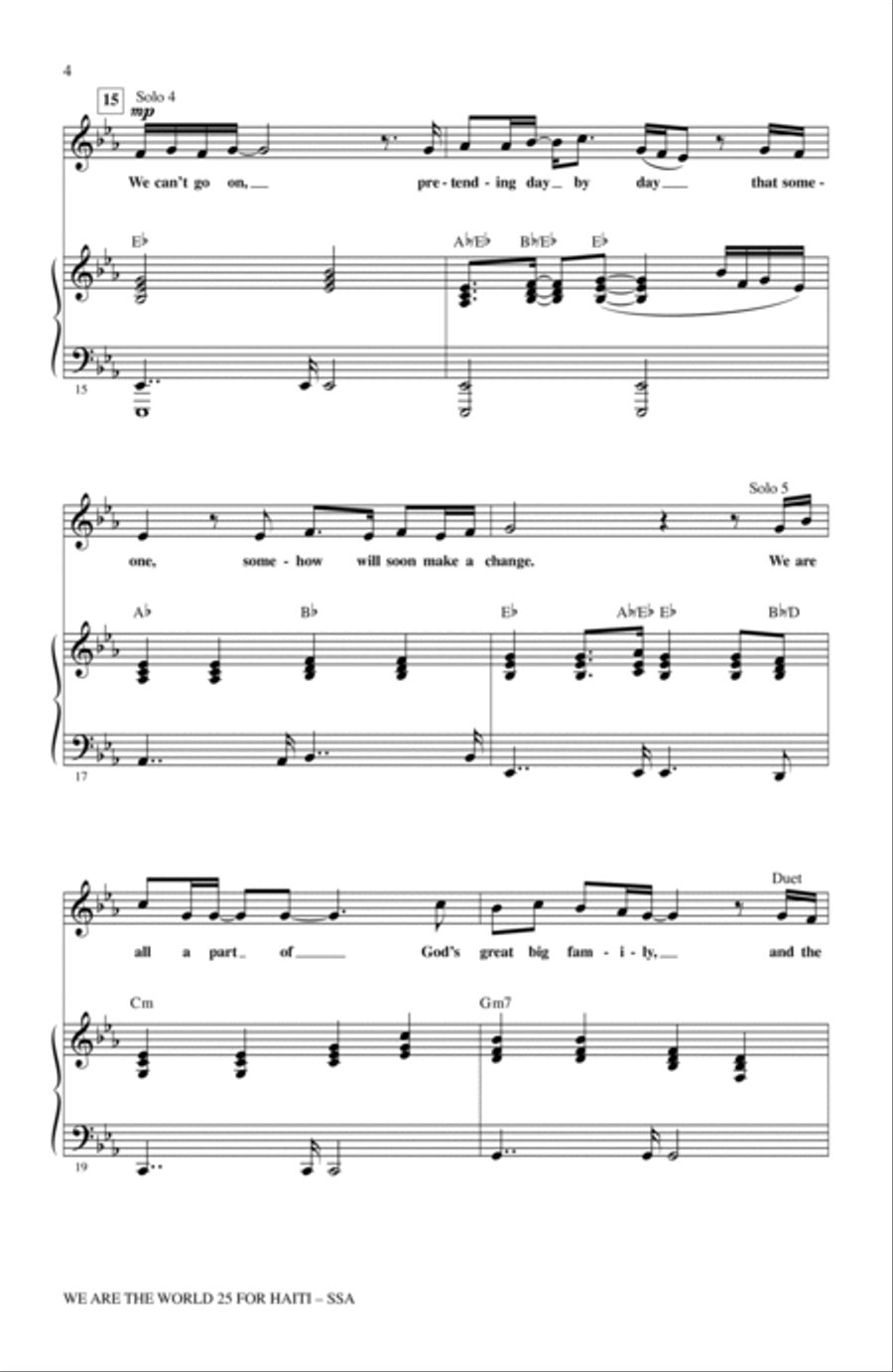 We Are The World 25 For Haiti SSA scores gallery preview page 3