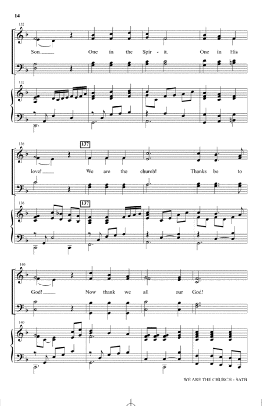 We Are The Church (Thanks Be To God) 4-Part scores gallery preview page 13