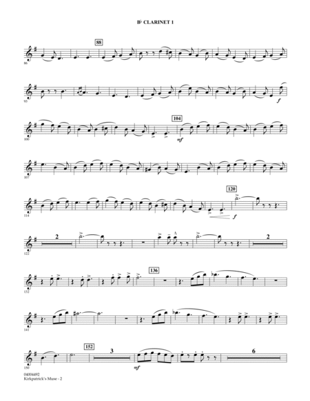 Kirkpatrick's Muse - Bb Clarinet 1