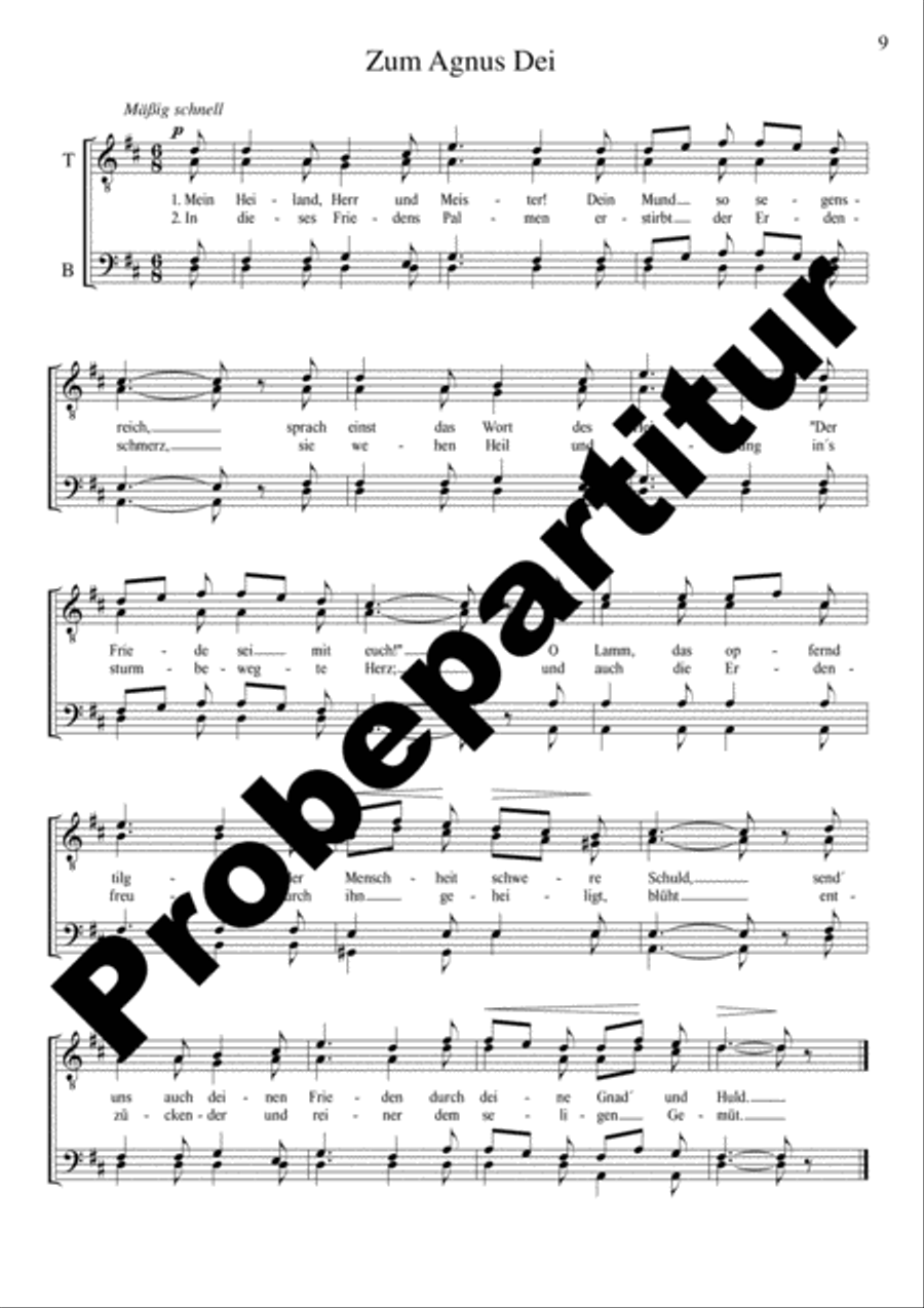 Deutsche Messe TTBB scores gallery preview page 10