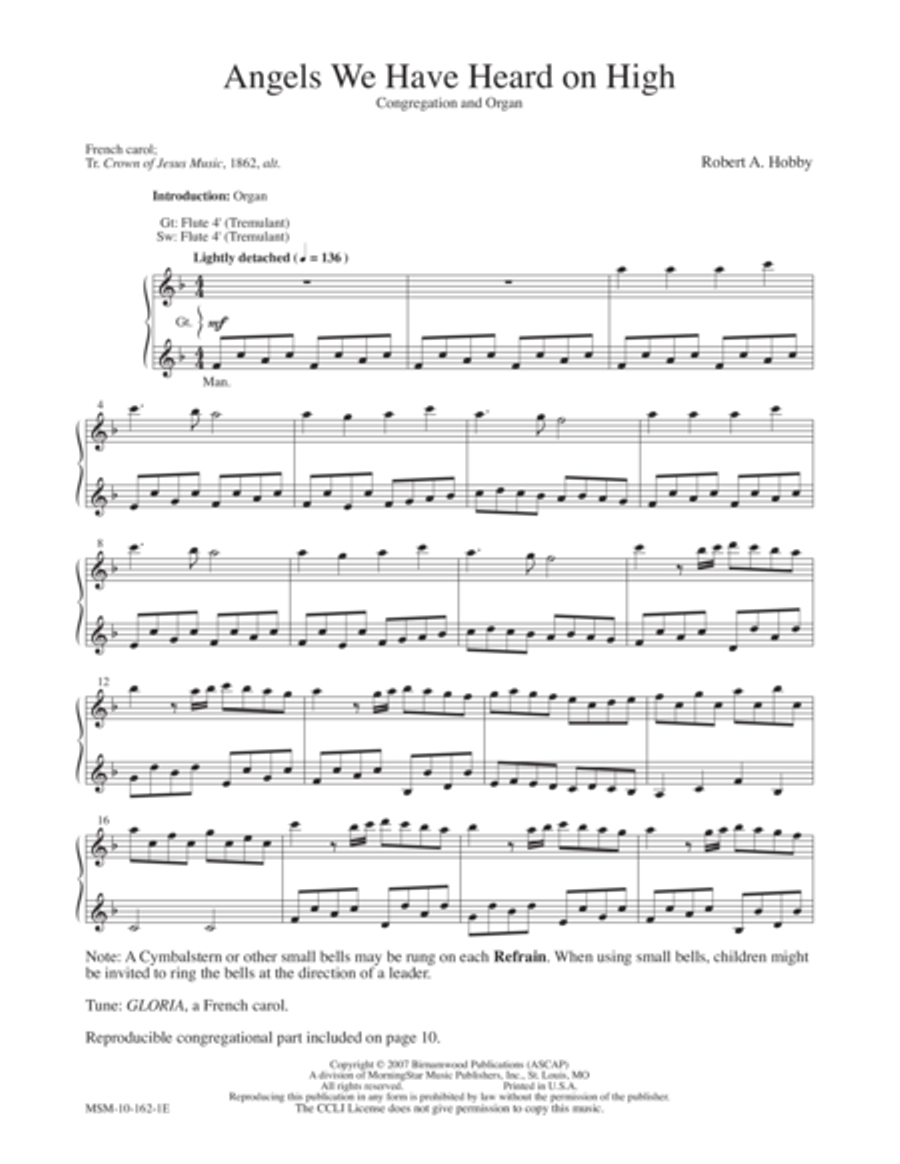 Angels We Have Heard on High Choir scores gallery preview page 1