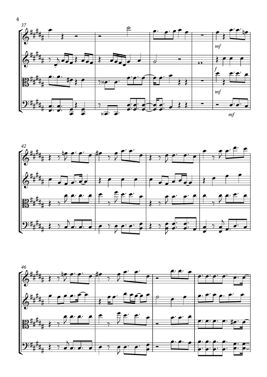 Came Here For Love String Trio scores gallery preview page 4