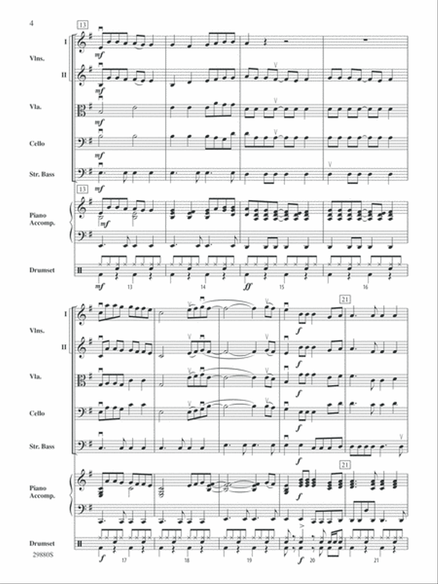 Knowing Me, Knowing You (As performed by ABBA from the musical Mamma Mia): Score String Orchestra scores gallery preview page 4