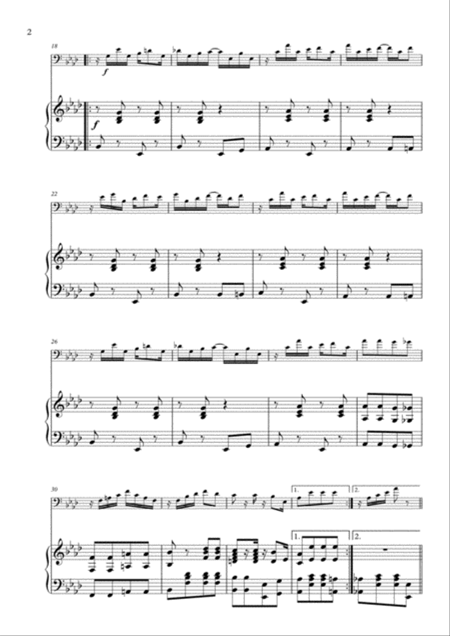 Maple Leaf Rag for Bassoon and Piano Small Ensemble scores gallery preview page 2