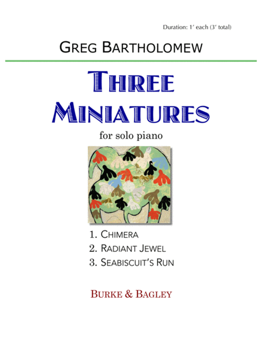 Three Miniatures for solo piano image number null