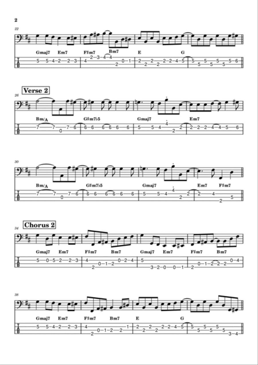 Ain't No Mountain High Enough Guitar Tablature scores gallery preview page 2