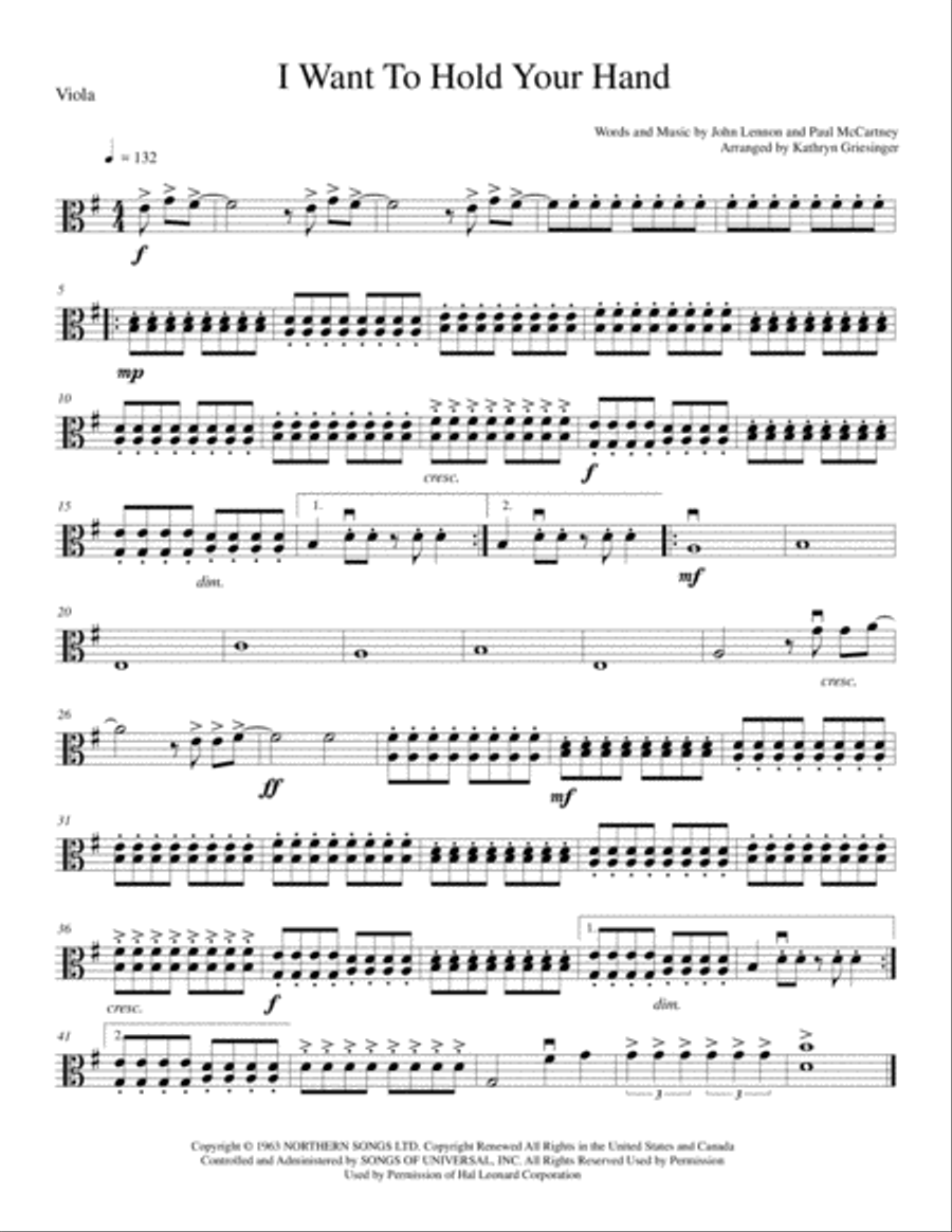 I Want To Hold Your Hand String Quartet scores gallery preview page 3