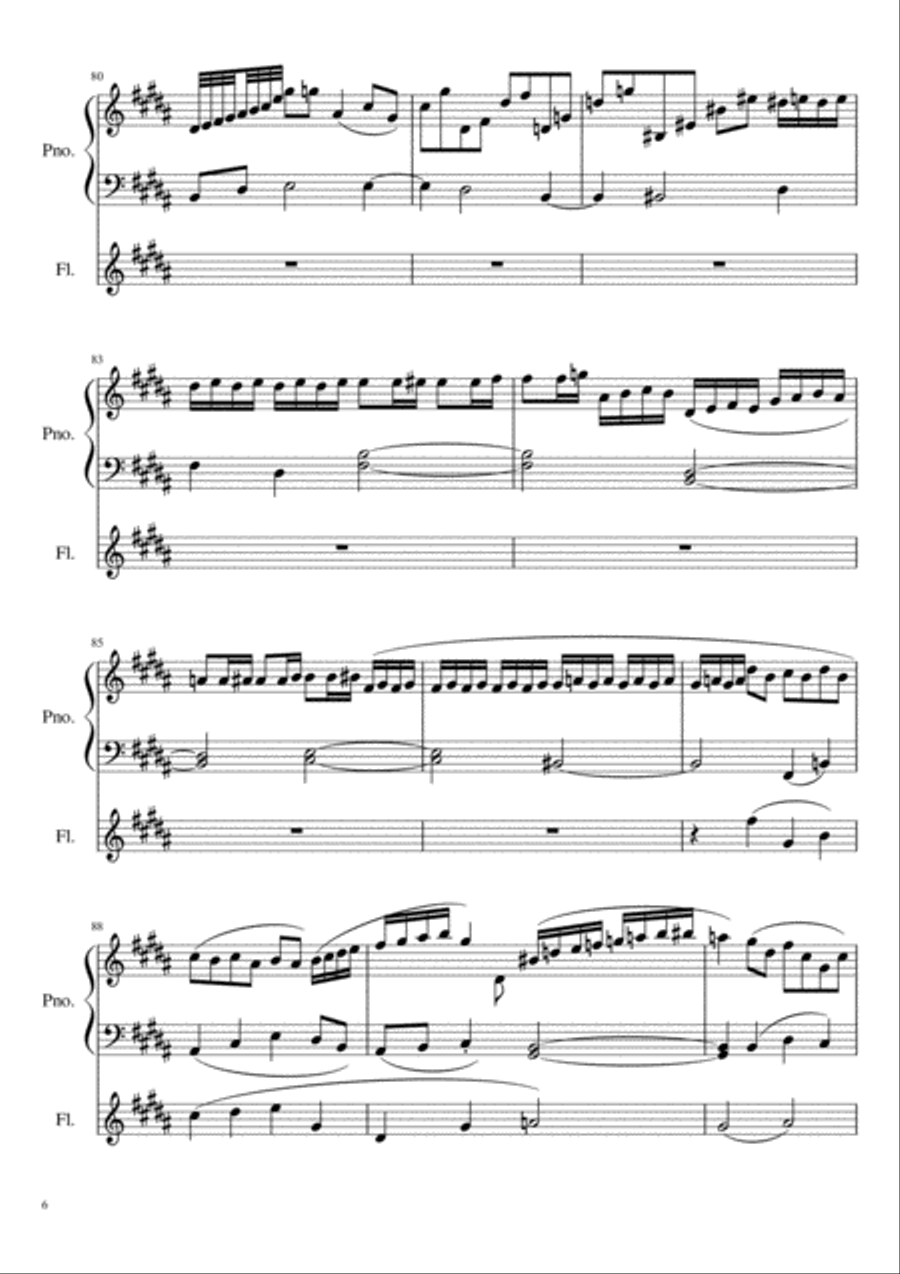 SKY IS VIOLET - A PIANO AND FLUTE DUO Small Ensemble scores gallery preview page 6