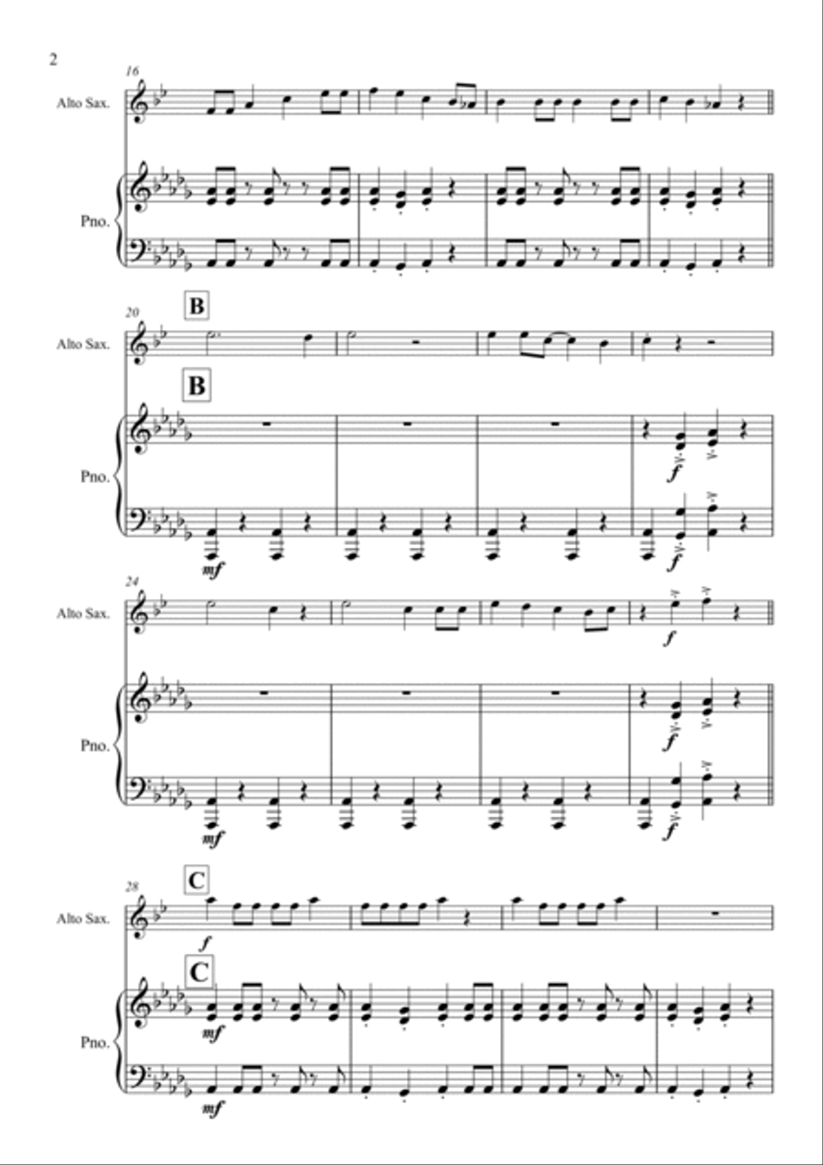 Giddy Up! Alto Saxophone scores gallery preview page 2