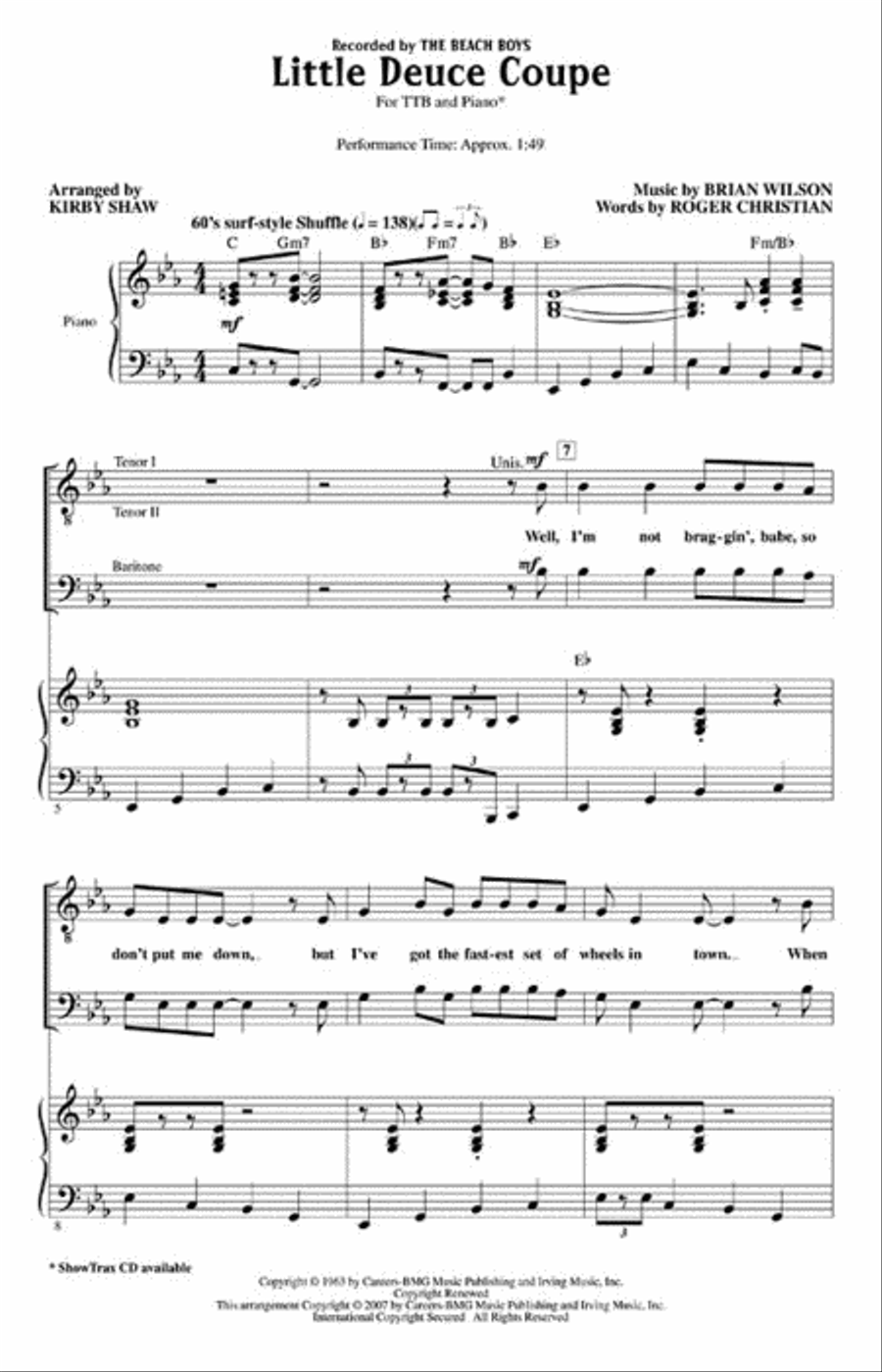 Little Deuce Coupe Little Deuce Coupe Choir scores gallery preview page 2
