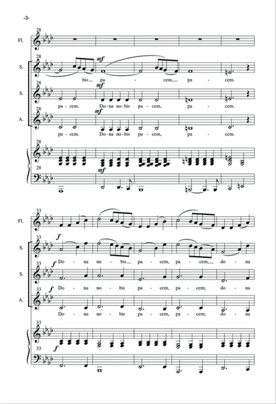 Dona Nobis Pacem Dona Nobis Pacem SSA scores gallery preview page 4