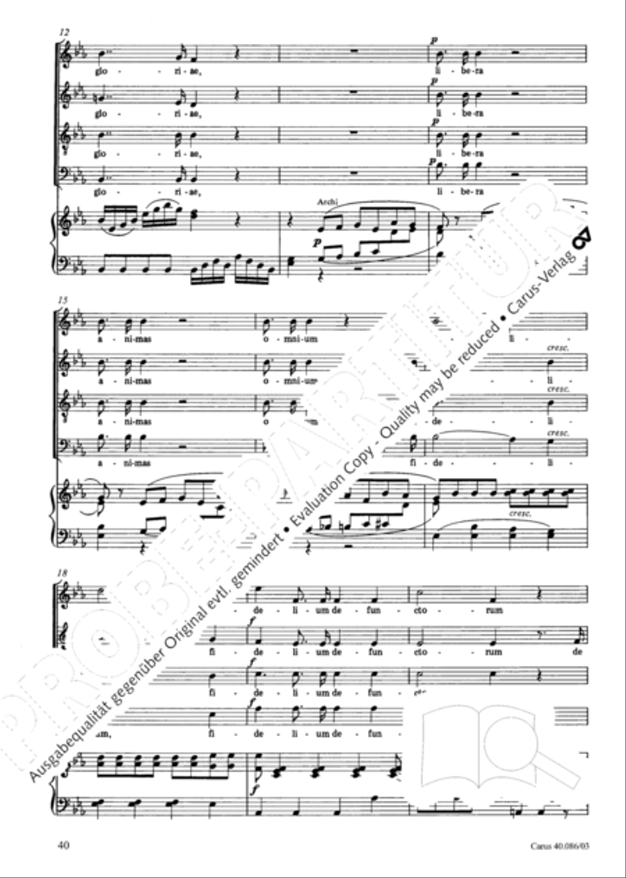 Requiem in C minor 4-Part scores gallery preview page 41