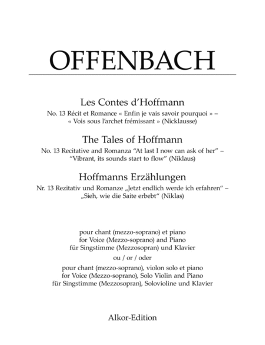 No. 13 Recitative and Romanza 