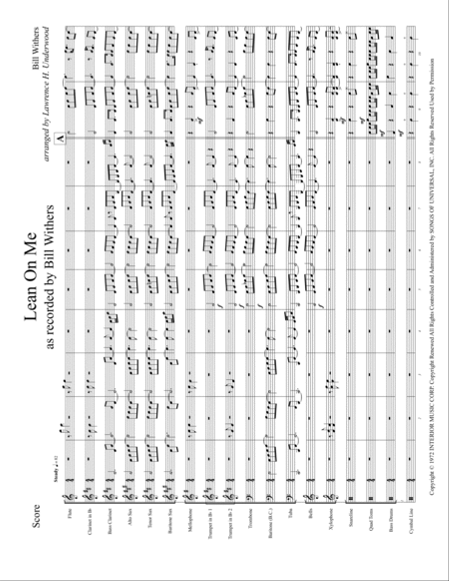 Lean On Me Lean On Me Marching Band scores gallery preview page 3