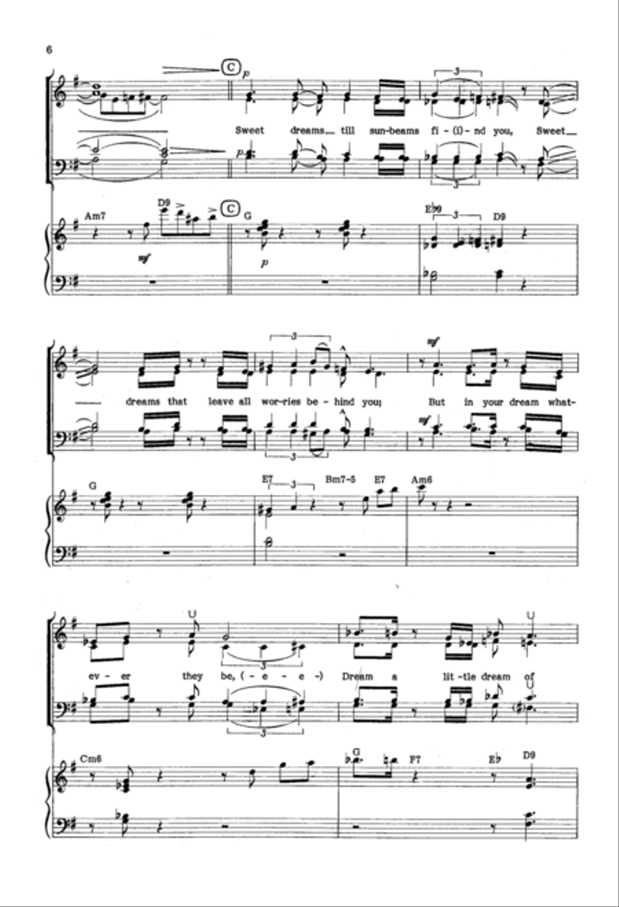 Dream A Little Dream Of Me 4-Part scores gallery preview page 4