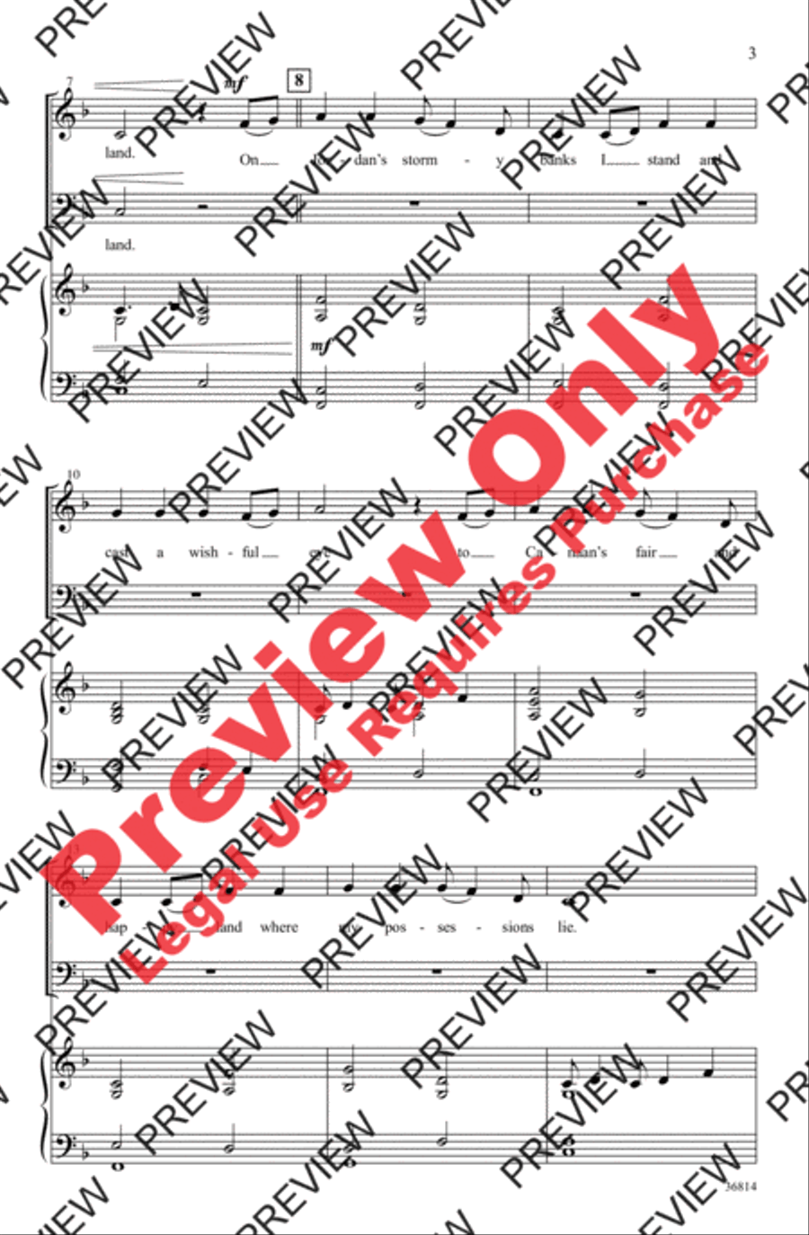 On Jordan's Stormy Banks 4-Part scores gallery preview page 3
