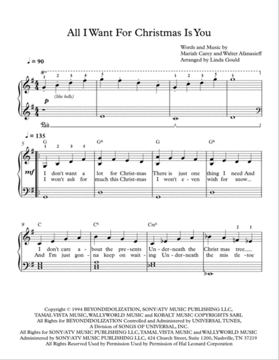 All I Want For Christmas Is You Voice scores gallery preview page 2