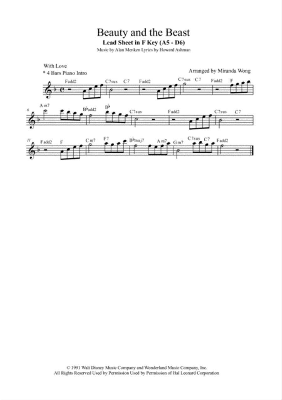 Beauty And The Beast Woodwind Duet scores gallery preview page 3