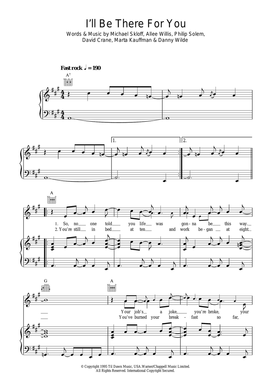I'll Be There For You (theme from Friends) Acoustic Guitar scores gallery preview page 1