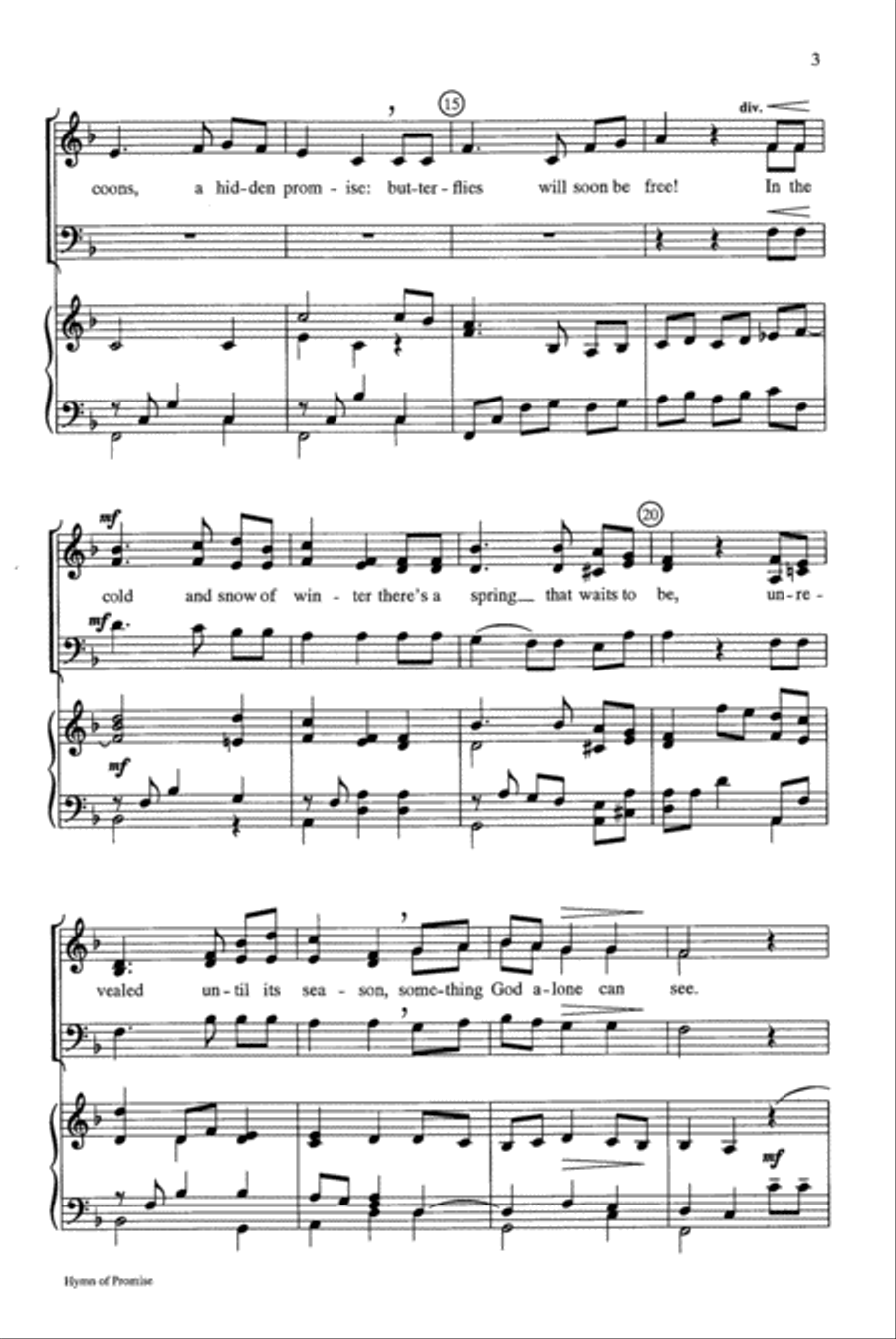 Hymn of Promise 3-Part scores gallery preview page 3