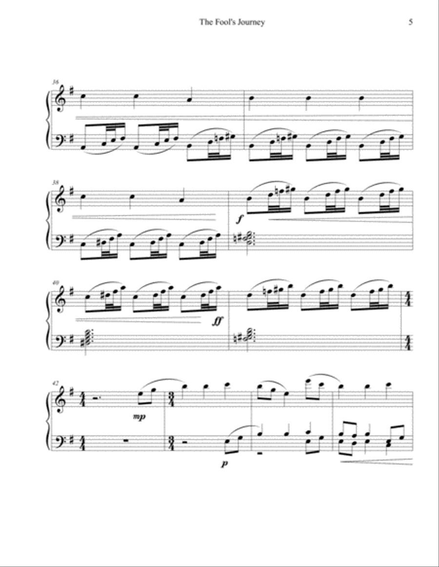 The Fool's Journey Piano Solo scores gallery preview page 5
