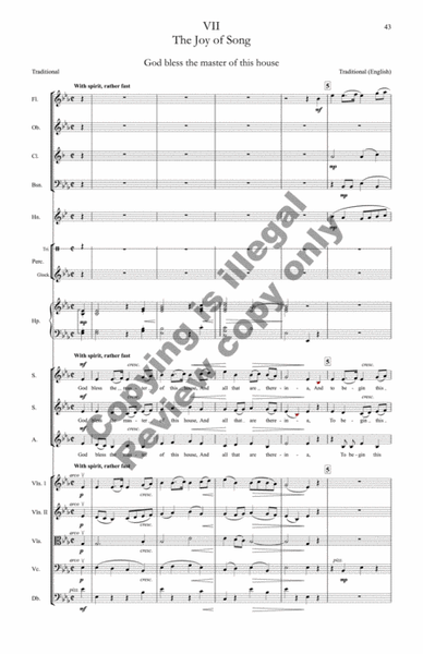 The Seven Joys of Christmas (SSA Orchestra Score)