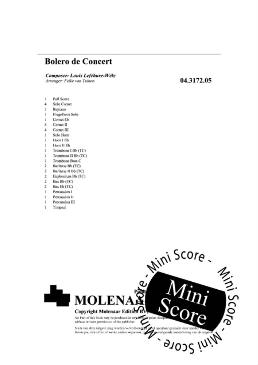 Bolero de Concert Brass Band scores gallery preview page 4