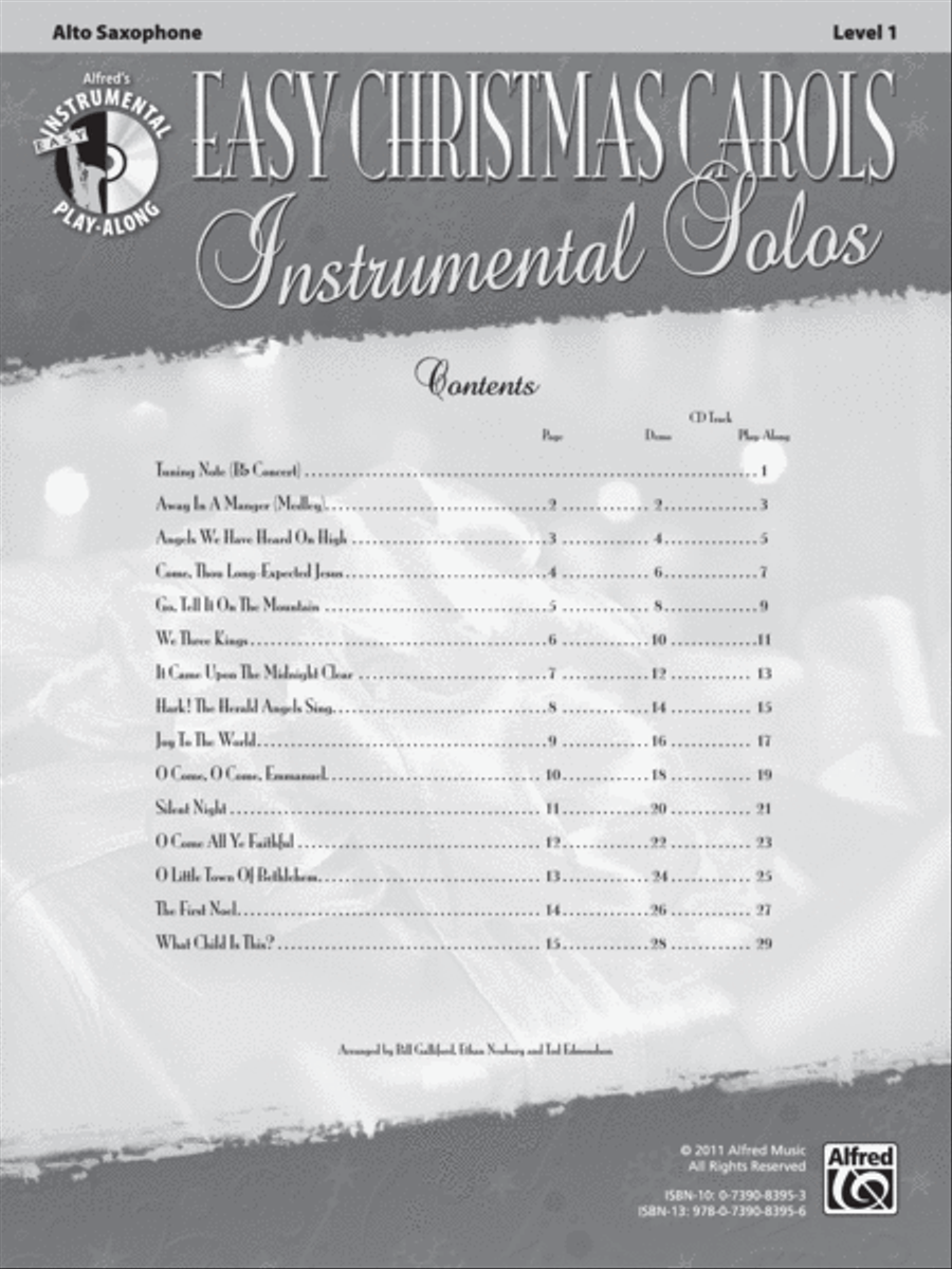 Easy Christmas Carols Instrumental Solos Alto Saxophone scores gallery preview page 2