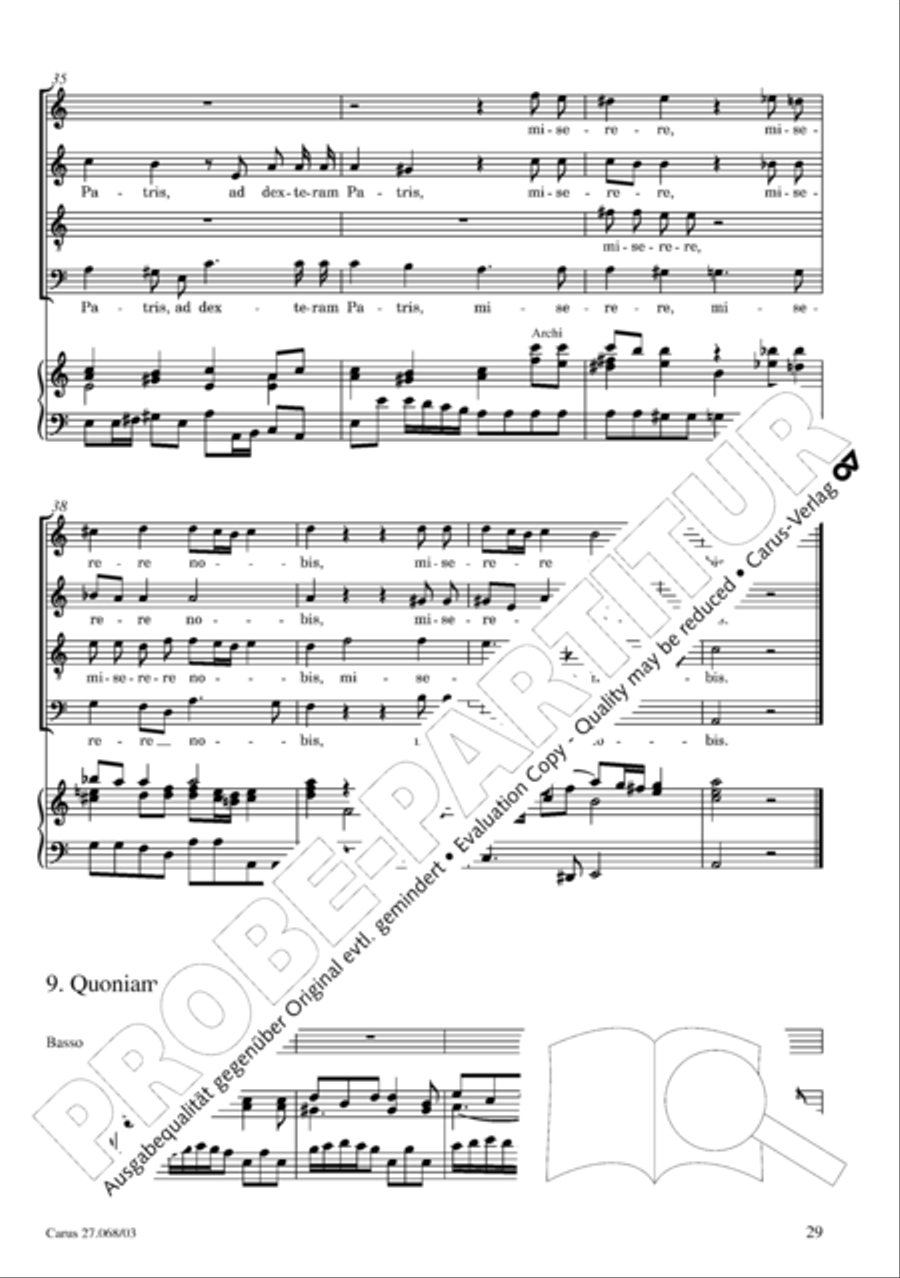 Mass in D minor (Missa in d) 4-Part scores gallery preview page 30