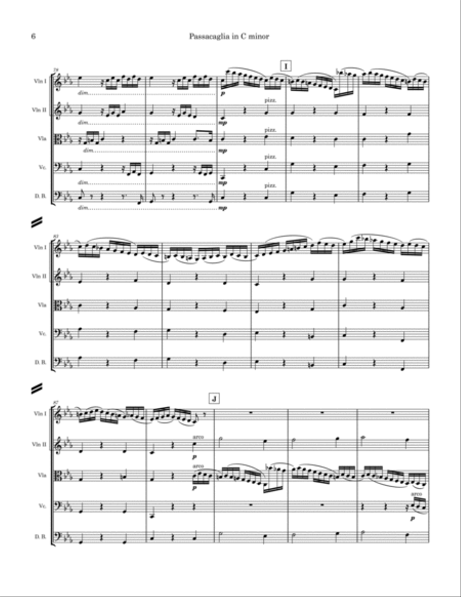 Passacaglia in C minor BWV 582 for String Orchestra String Orchestra scores gallery preview page 6