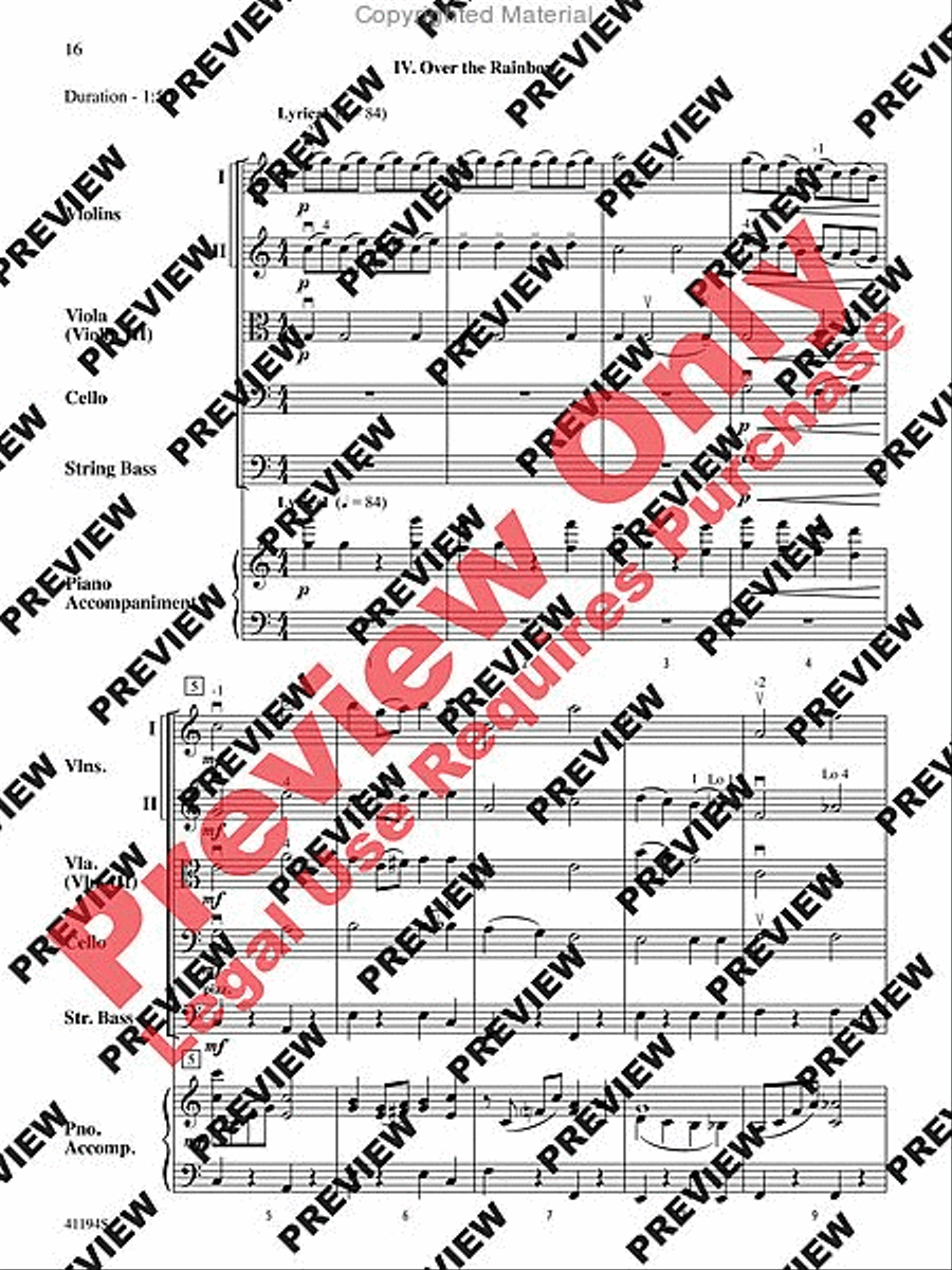 The Wizard of Oz, Suite from String Orchestra scores gallery preview page 17