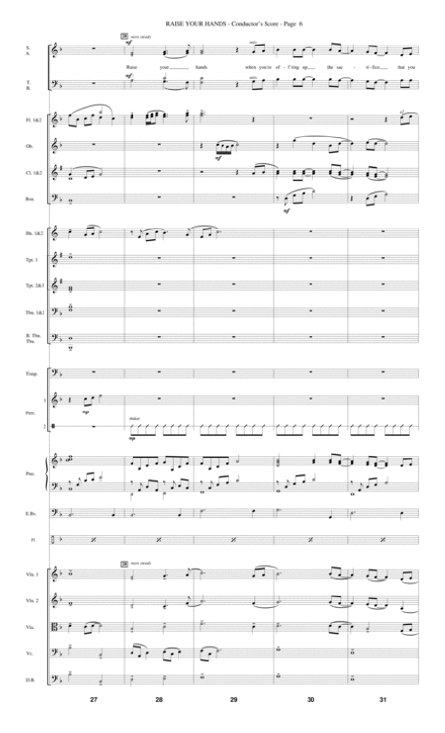 Raise Your Hands - Score Raise Your Hands - Score Choir scores gallery preview page 6