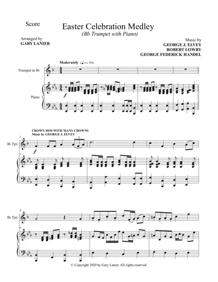 EASTER CELEBRATION MEDLEY (for Bb Trumpet and Piano with Bb Trumpet Part) image number null
