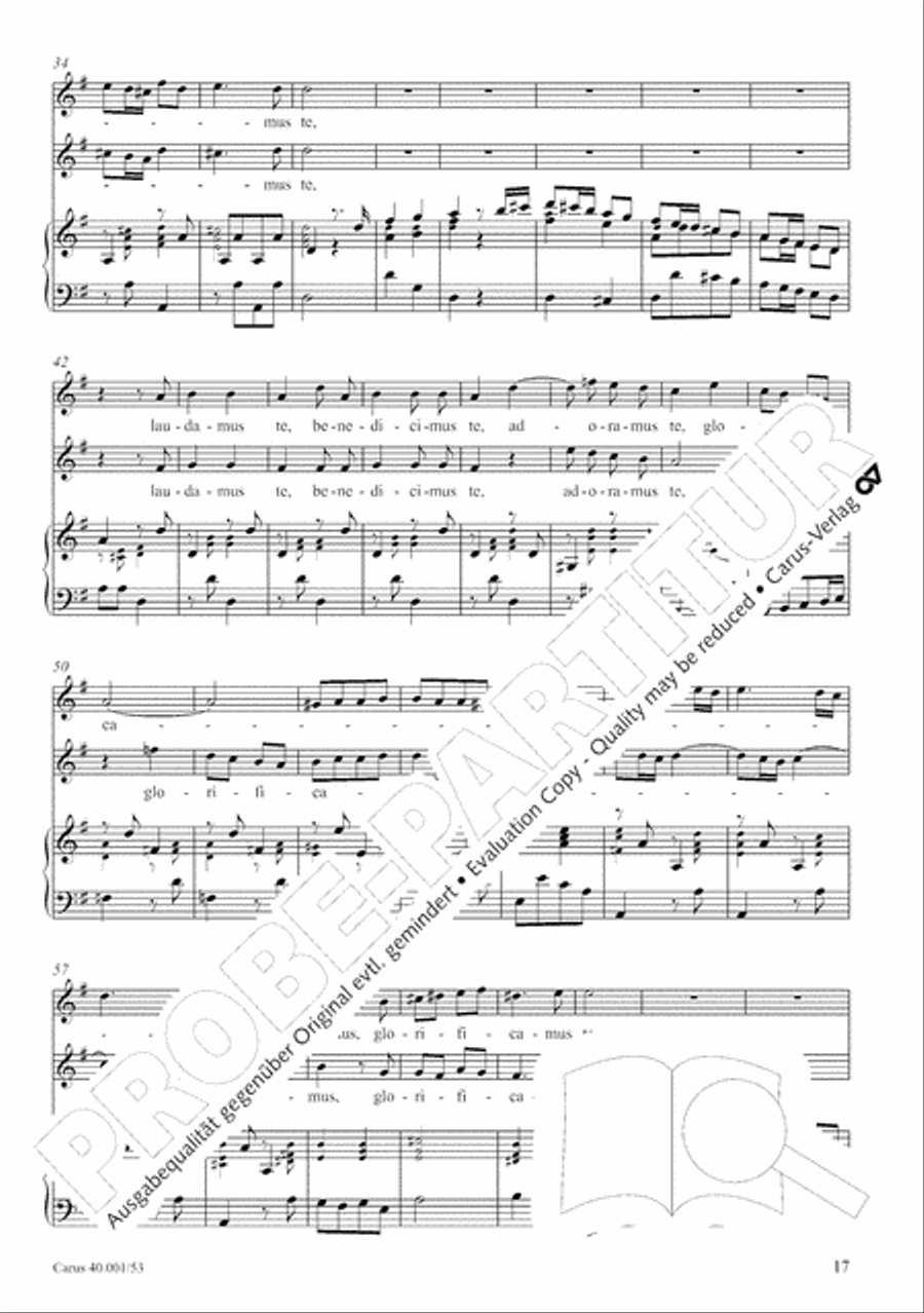 Vivaldi: Gloria in D. Revised edition SSA scores gallery preview page 20