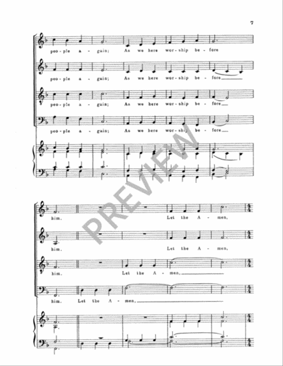 Praise to the Lord Praise to the Lord 4-Part scores gallery preview page 8