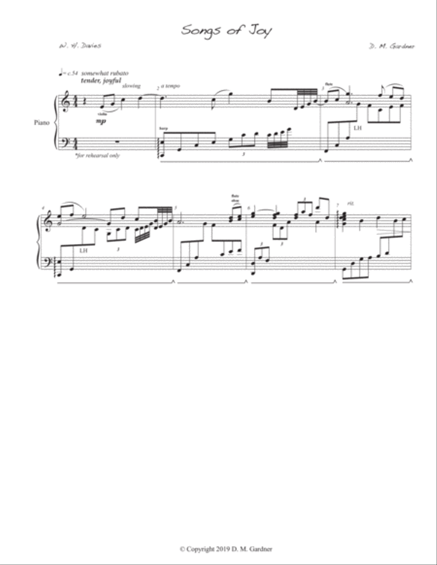 Songs of Joy (SATB choral score) image number null