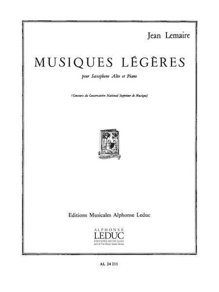 Musiques Legeres (saxophone-alto & Piano)