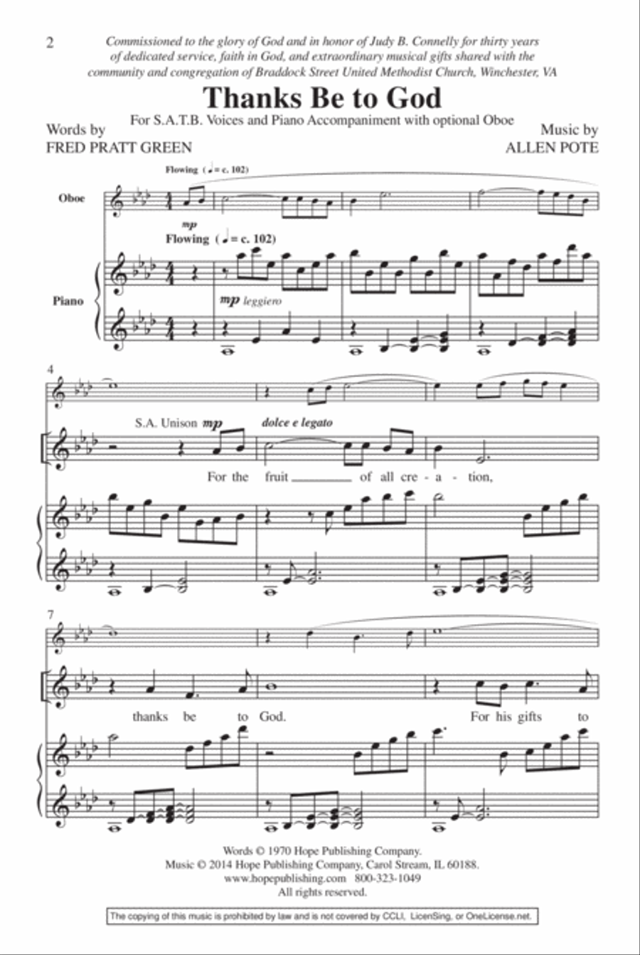 Thanks Be to God 4-Part scores gallery preview page 3