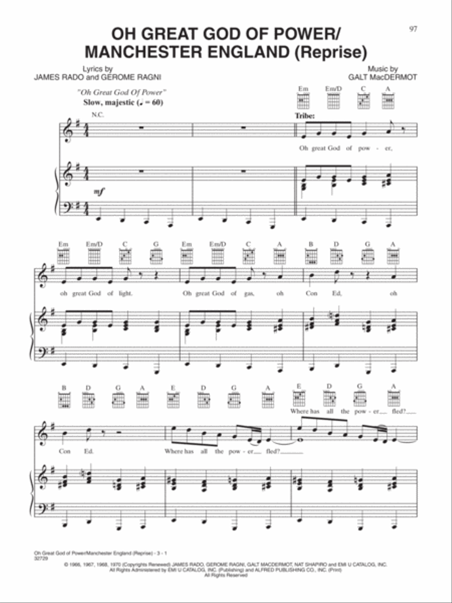 Oh Great God of Power / Manchester England (Reprise) (from 