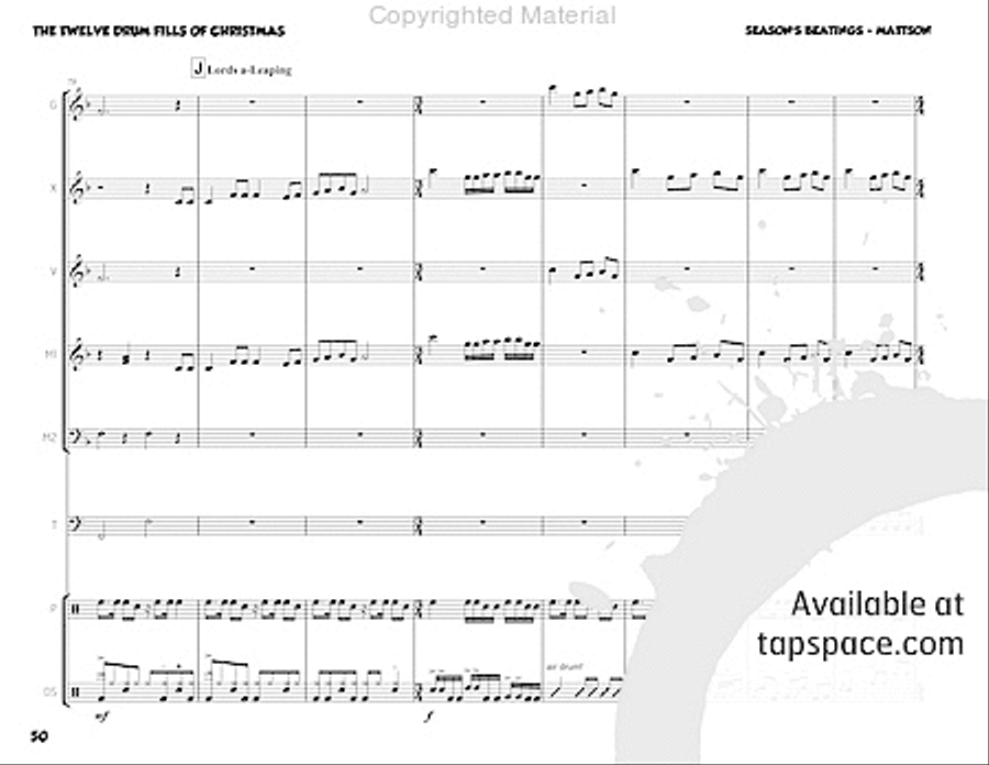 Season's Beatings Percussion Ensemble scores gallery preview page 66
