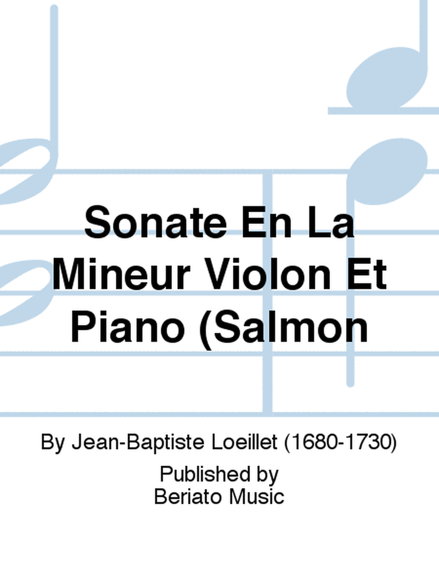 Sonate En La Mineur Violon Et Piano (Salmon