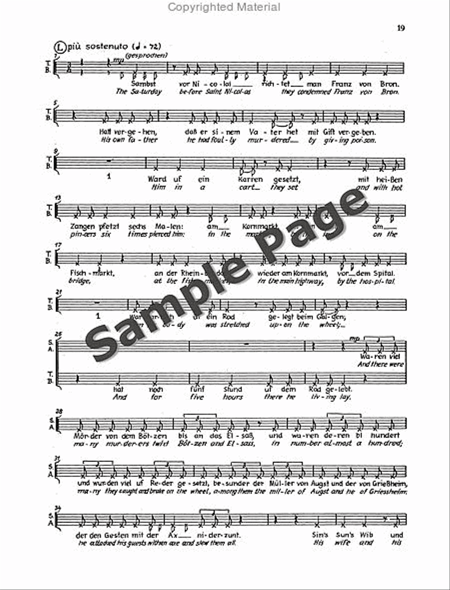 Der Tod Zu Basel Vocal Score 4-Part scores gallery preview page 22
