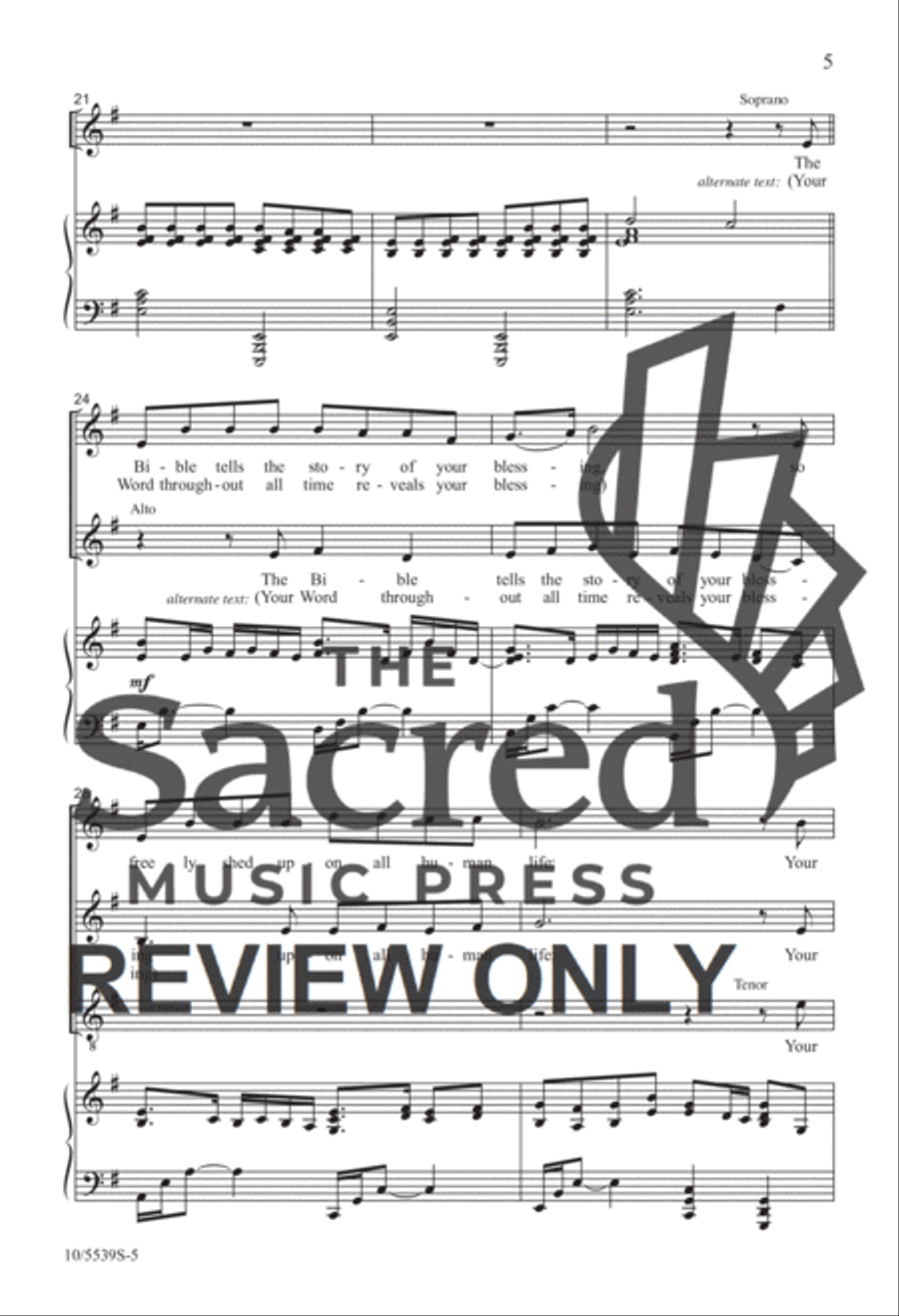 O Mighty God SATB 4-Part scores gallery preview page 5
