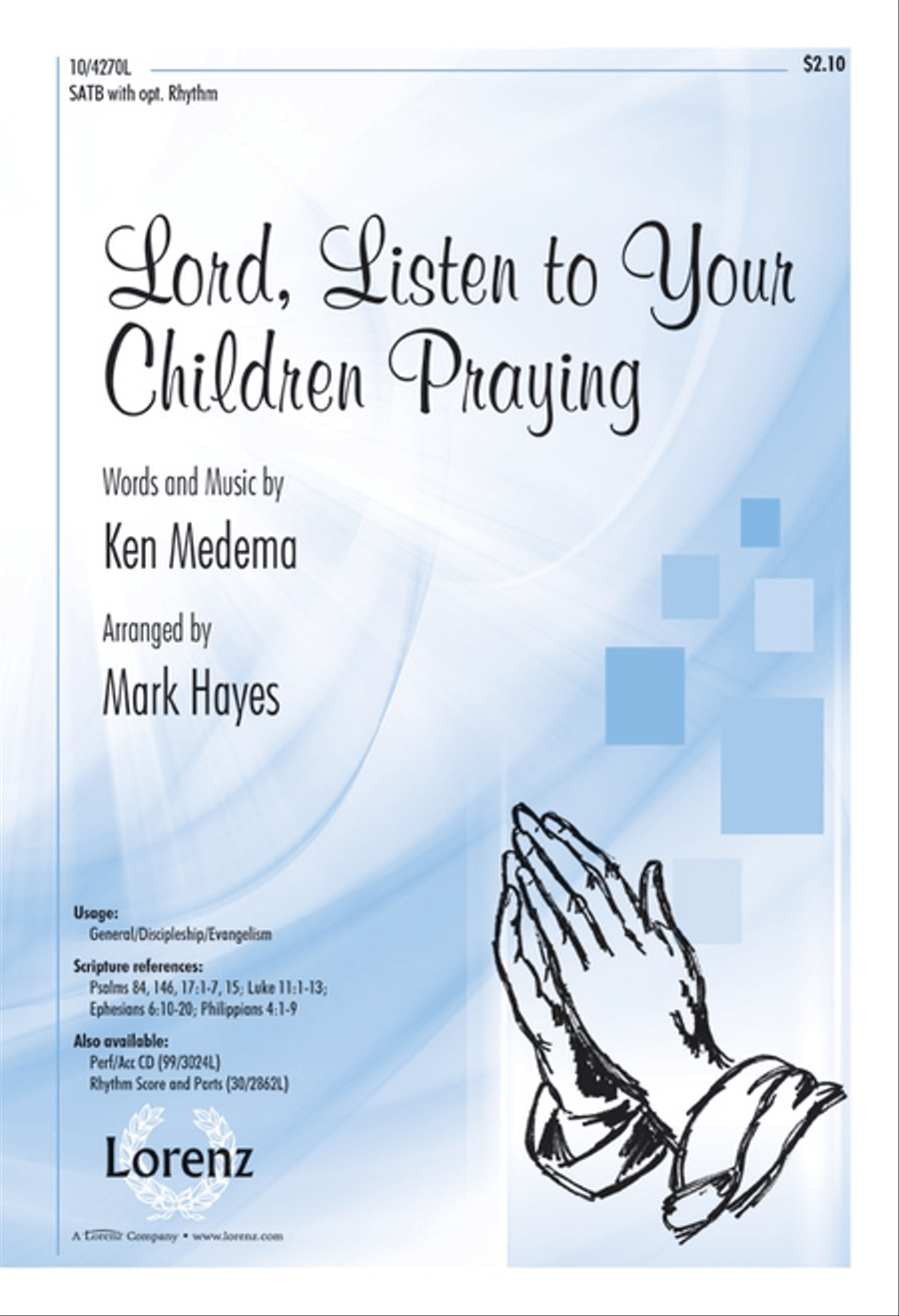 Lord, Listen to Your Children Praying 4-Part scores gallery preview page 1