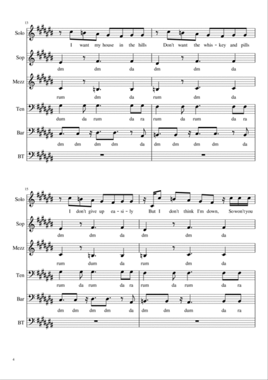 Slide Away A Cappella scores gallery preview page 4