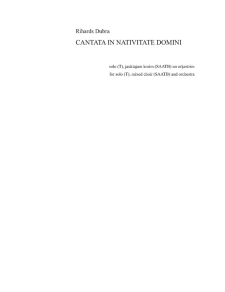Cantata in Nativitate Domini (2000)