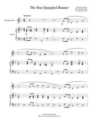 Book cover for The Star-Spangled Banner - for trumpet and piano