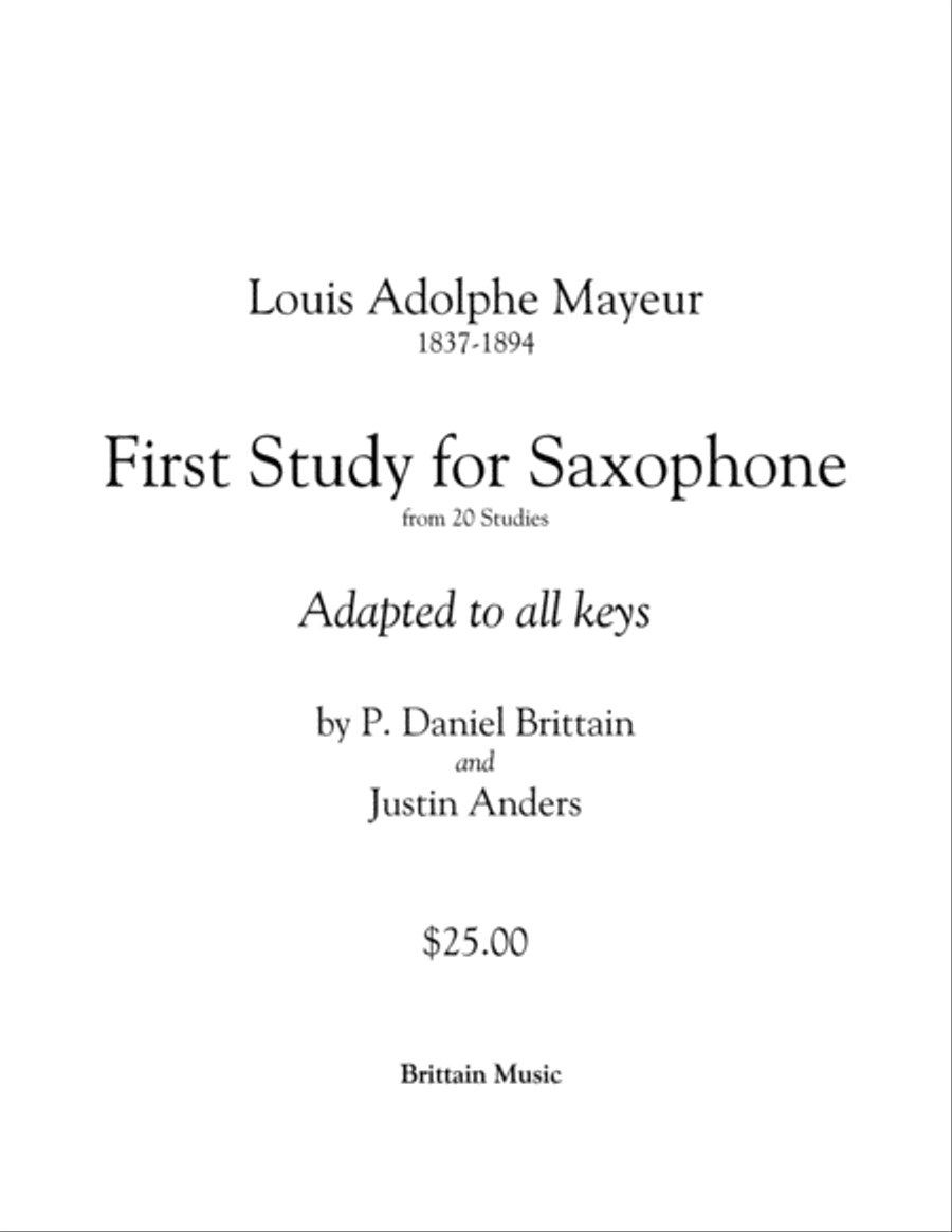 Meyeur 1st Study for Saxophone